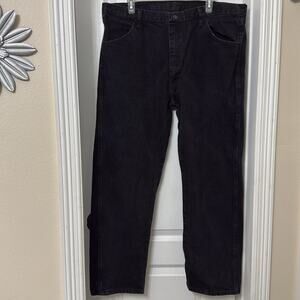 Rustler vintage y2k  mens black dark wash jeans straight cotton size 40×30